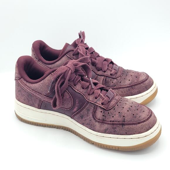 nike air force 1 ‘07 Premium ESS night Maroon sail 860532-600 women's size 6.5 - Picture 3 of 9